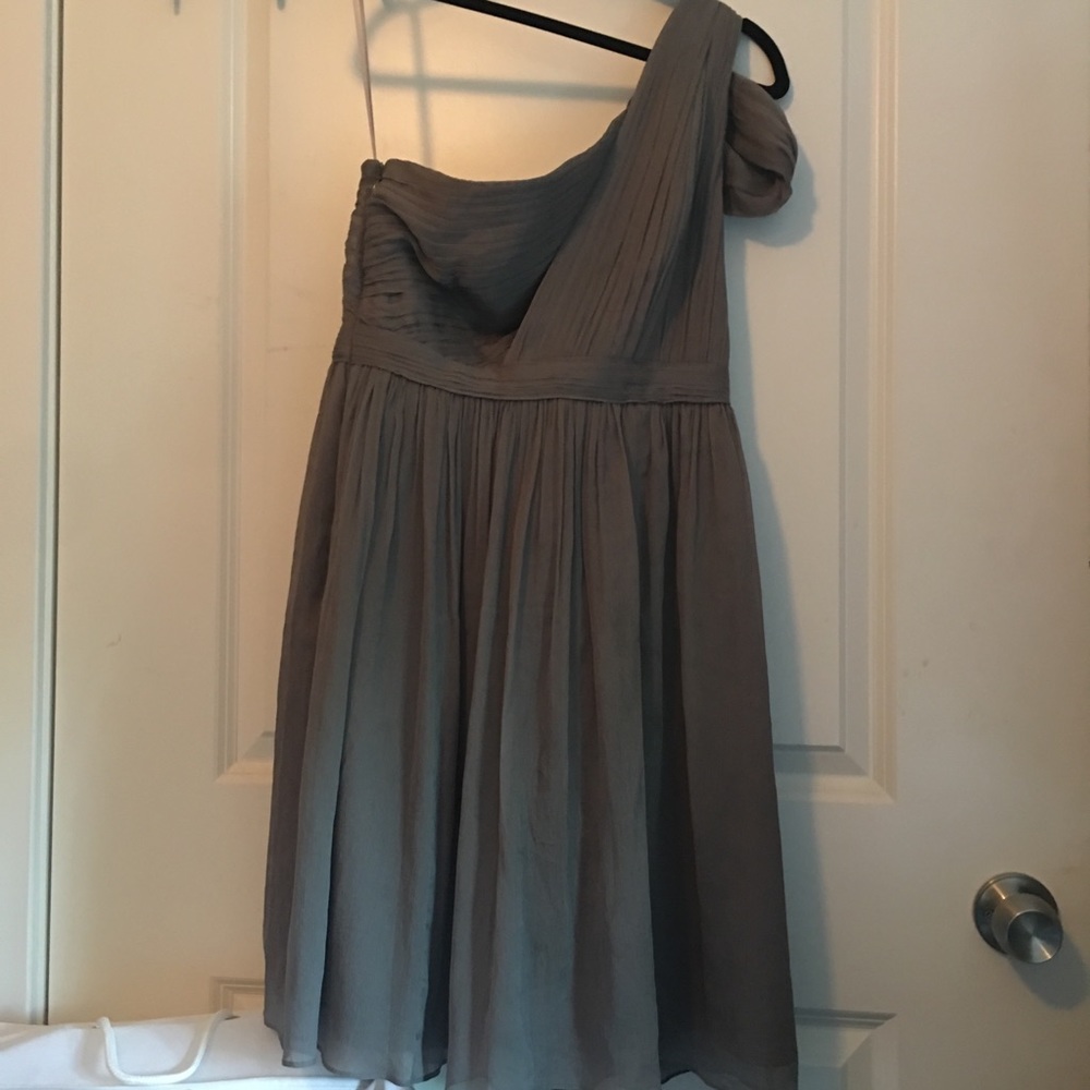 J.crew Graphite silk chiffon dress